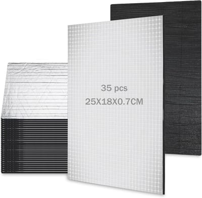 Car Insulation Mat - 25 x 18 cm - 35 Pieces - 7 m² - Premium Acoustic Mat - Self-Adhesive Sound Insulation - Foam Roll - Heat Insulation Mat