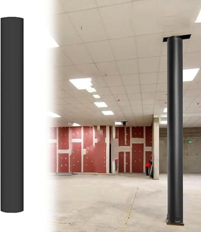Paalbekleding - Paalkussen - Basketbal Bescherming - Waterdicht PU Materiaal - H 05m - Zwart