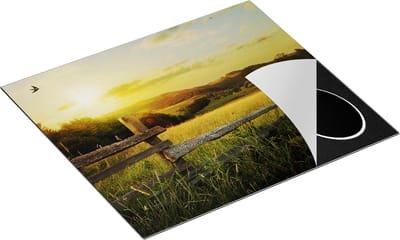 Chefcare Inductie Beschermer Boerderij Hekken op het Grasveld - 60x50 cm - Afdekplaat Inductie - Kookplaat Beschermer - Inductie Mat