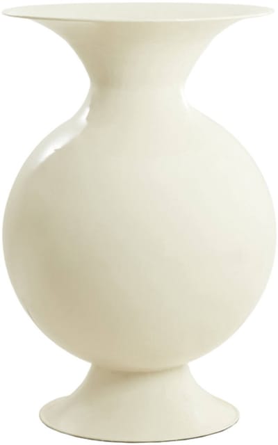 BOLULLA metalen vaas glans crème Ø45x71 cm decoratieve vaas - Light & Living