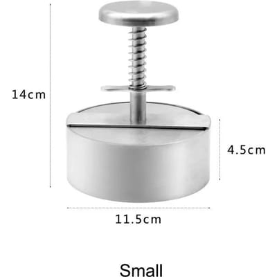 Presse à viande en acier inoxydable 304, presse à viande pour tartes, hamburgers, boulettes de riz, presse à viande manuelle antiadhésive, outil pour bœuf à épaisseur ajustée white