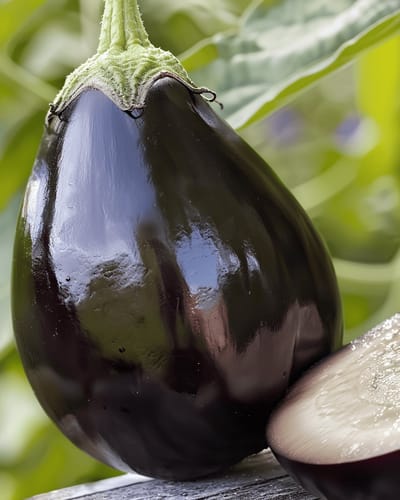 2 sets - Aubergine Zaden Black Beauty Solanum Melongena Eenjarig Ras