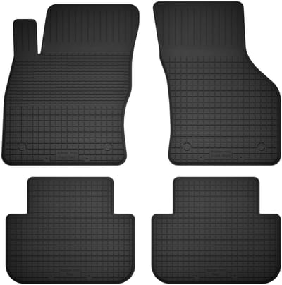Wielganizator BasicProtect Serie - Rubberen Automatten - 4 Stuks - Volkswagen Passat B8 Compatibel - Antislip - Weerbestendig