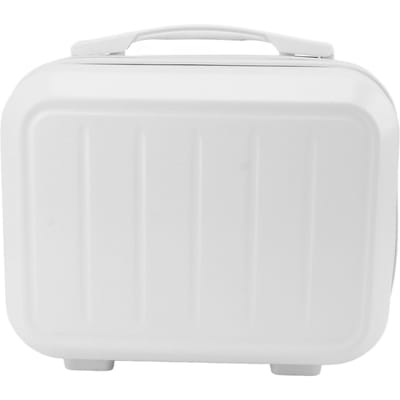 14in Cosmetische Tas Koffer ABS Delicaat Modieus Reis Toilettas Make-up Tas voor Vrouwen Meisje Wit wit