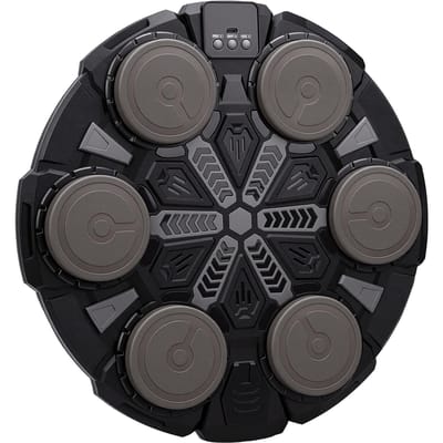 Machine de Boxe Musicale à Six Boutons Cible de Frappe Murale avec Bluetooth Équipement de Fitness Interactif pour Enfants