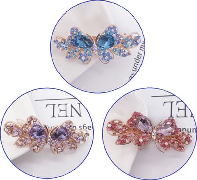 Haarklemmen - Hairpin - Haarclip - Haarspeld - 7x3cm - Set van 3Stuks - Vlinder