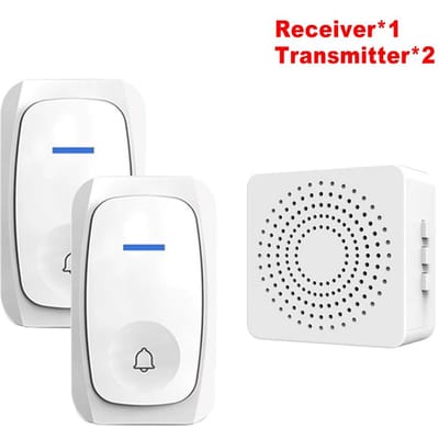 USB Draadloze Deurbel Waterdicht Welkomstbel Huis Deurbel Intelligent Drie-snelheid Volume 38 Melodieën Slimme Melodieën Alarm roodgloeiende kleur