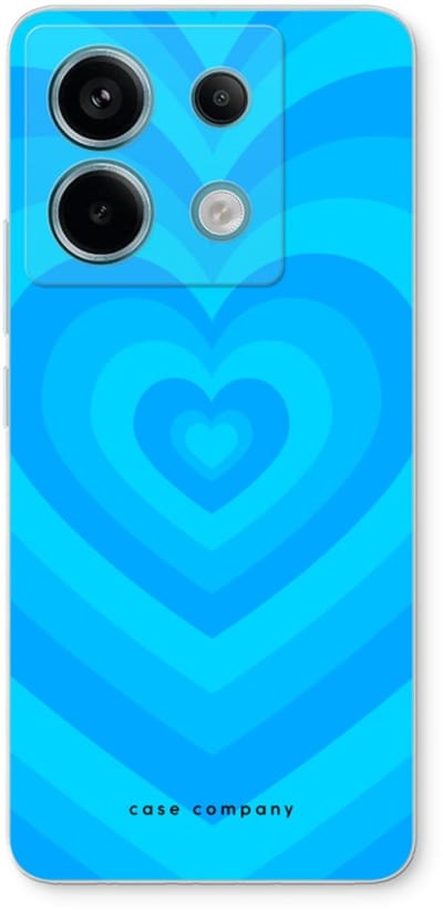 Case Company® - Hoesje geschikt voor Xiaomi Redmi Note 13 Pro 5G hoesje - Hart Blauw - Soft Cover Telefoonhoesje - Bescherming aan alle Kanten en Schermrand