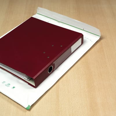 Raadhuis luchtkussenenvelop - 370x480mm - K20 - met plakstrip - wit - 50 stuks