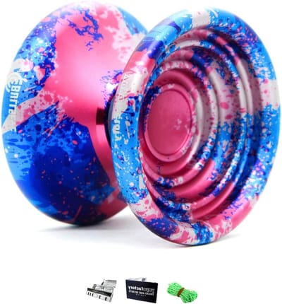 YoyoFactory BULLSEYE Yo-Yo - GALAXY (DNA Trucs, Metalen jojo, Touwtje, Kogellager en Instructies Inbegrepen)