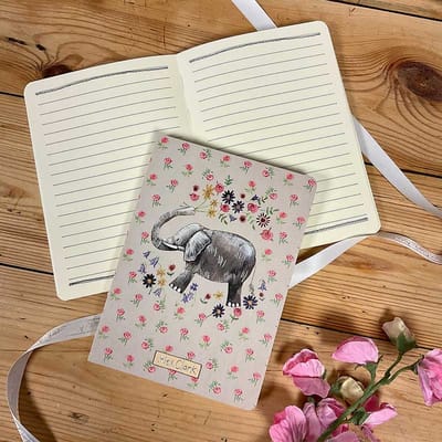 Alex Clark Naked Spine Notebook Elephant ~ Notitieboekje zonder rug Olifant