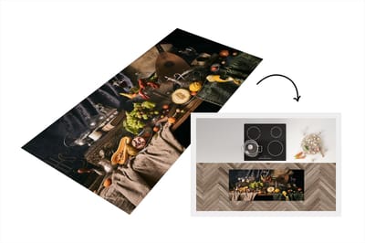 Keukenloper - Loper keuken - Stilleven - Eten - Tafel - 120x50 cm - Keukenloper vinyl