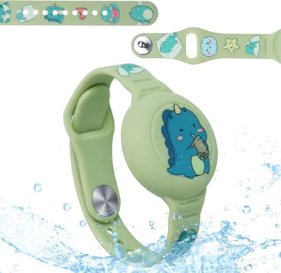 Verstelbare Silicona Band voor Kinderen met AirTag, Beschermende GPS Armband, Antiverlies Polsband voor Peuters en Kinderen