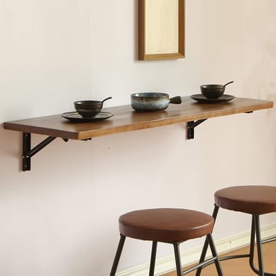 Opklapbare Wandtafel - Zwevend Bureau - Ruimtebesparend Werken - Omkeerbaar Ontwerp - 80x30CM - Grijs