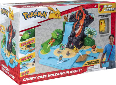 Pokémon vulkaan uitklapbare speelset - met pikachu figuurtje - Pokemon Draagtas Volcano Speelset -