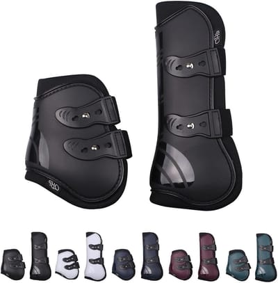 Beenkappen Set - Paardenbeschermers - Paarden Beschermen - Anatomisch Gevormd - 4 Stuks - Zwart