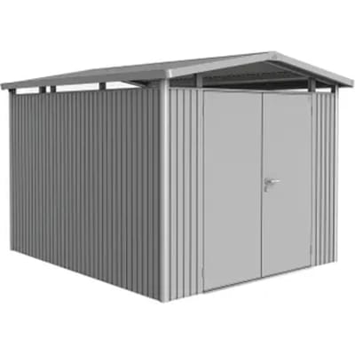 Biohort Metalen Tuinhuis Panorama - Zilver Metallic - 273x318cm - Dubbele Deur
