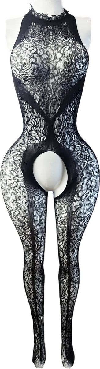 BamBella ® - Panty pak -Onesize - body suit - Dames - Onesize - Erotische jumpsuit van kant lingerie zwart