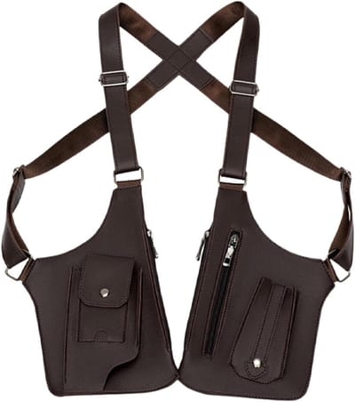 Schouder Tas - Anti-diefstal tas - Outdoor Avontuur - Verstelbare banden - 27.5x31cm - Donkerbruin