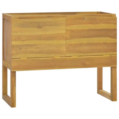 vidaXL - Badkamerkast - 90x40x75,5 - cm - massief - teakhout