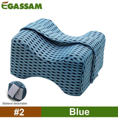 Oreiller pour les genoux pour dormeurs sur le côté - Coussin cale en forme de coin en mousse à mémoire de forme pour l'alignement de la colonne vertébrale, les douleurs dorsales, le soutien pendant la grossesse gray
