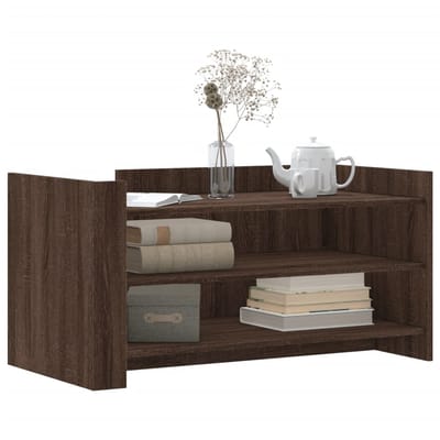 vidaXL - Salontafel - 100x50x50 - cm - bewerkt - hout - bruin - eikenkleurig