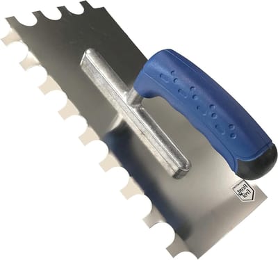 Kniktandlepel - Tegelspaan troffel - Lijmbett aanbrengen - Ontziet polsen - 20/15 mm - Zilverkleurig