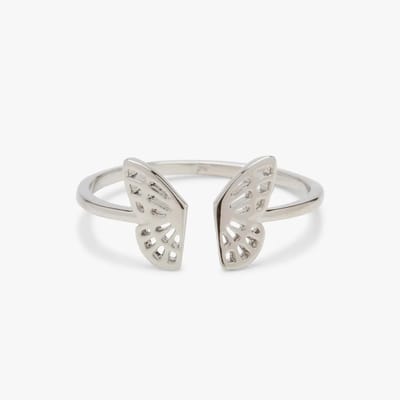 Pura Vida Ring Fly Away- vlinder- zilver Maat 6