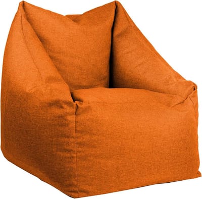 Zitzak Stoel - Zitkussen Rugleuning - Ontspannen Zitten - Aanpasbaar aan lichaam - 75x75x87 cm - Oranje