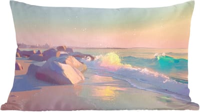 Sierkussens - Kussentjes Woonkamer - 60x40 cm - Zomerlicht - Strand - Fonkelende accenten