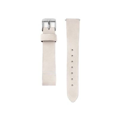 CO88 Collection 8CS-10017 Leren Horlogeband - 18mm Aanzet - Gesp - 20cm Totaal lengte - Creme - Staal