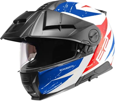 Schuberth E2 Explorer Blauw Rood Systeemhelm - Helm