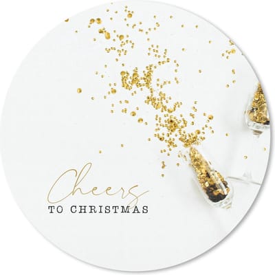Muismat rond 20x20 cm - Mousepad Winter - Kerst - Goud - Ronde muismatten - Kerst - Cadeau - Kerstcadeau voor mannen en voor vrouwen