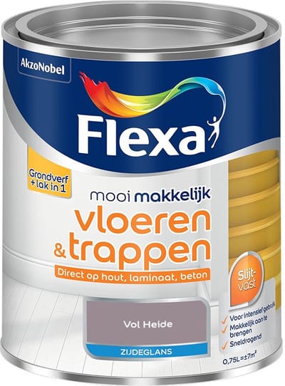 Flexa - Mooi Makkelijk Vloeren & Trappen Zijdeglans - Vol Heide - Mengverf - 750 Ml