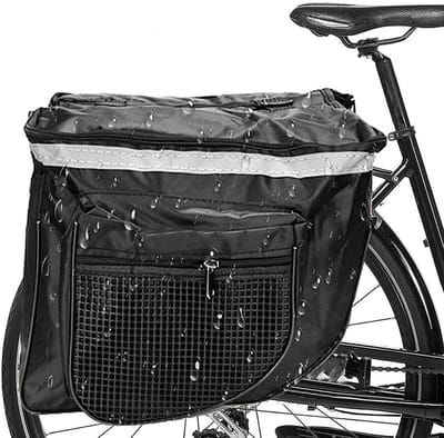 Waterdichte Reflecterende Fietstas voor Achterzitje, Multifunctionele Fietstas met Opbergvakken voor Fietsaccessoires en Bagage