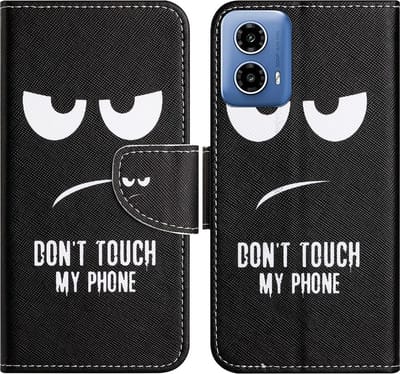 Coverup Hoesje - Geschikt voor Motorola Moto G35 Hoesje - Coverup Book Case - Don't Touch