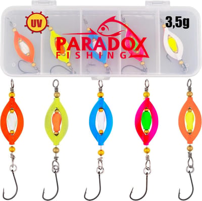5-delige Set Blinklures voor Forel Vissen - Diverse Gewichten en Kleuren