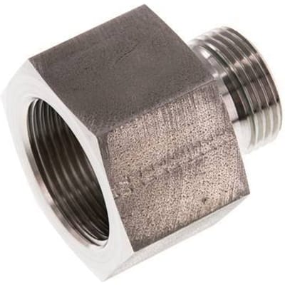 G 1'' x G 1 1/4'' M/F RVS Neusstuk 400 Bar - Hydrauliek - FL2S-MF-STE-100G-114G