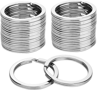 100x Sleutelringen RVS 20mm – Stevige Roestvrijstalen Splitringen voor Sleutels, Lanyards & DIY Accessoires