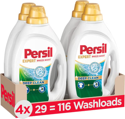 Persil Gel Breeze Boost - Vloeibaar Wasmiddel - Krachtige Vlekverwijdering - Higiënische Frisheid - Voordeelverpakking - 4 x 29 Wasbeurten