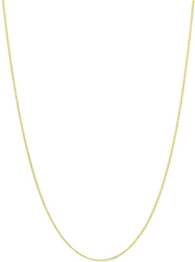 Lucardi Dames 9 Karaat ketting diamond cut - Ketting - 9 Karaat - Goudkleurig - 51 cm