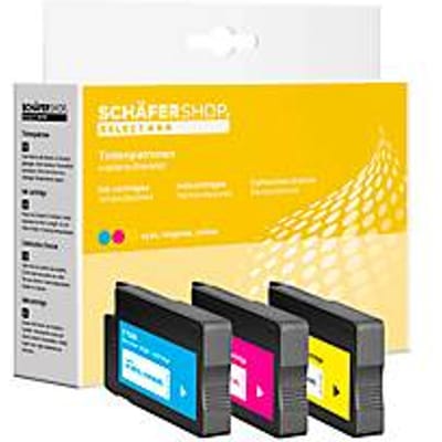 Schäfer Shop Select 3  inktcartridges identiek aan Multipack 951XL, cyaan/magenta/geel