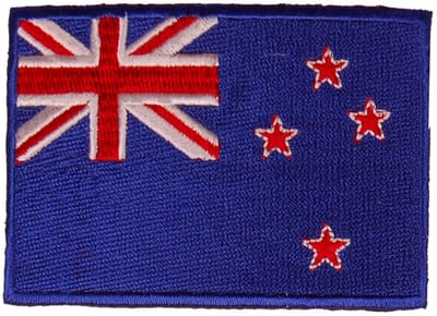 Strijkapplicatie/Patch - Vlag Nieuw Zeeland - 8x6cm