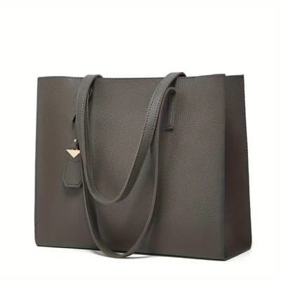 Livano Handtas Dames - Schoudertas - School - Shopper - Schooltas - Werktas - Donkergrijs