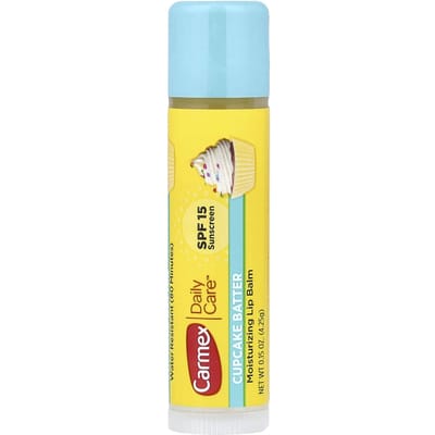Carmex, Soin Quotidien™, Baume à Lèvres Hydratant, FPS 15, Cupcake Mix, 4,25 g (0,15 once) yellow