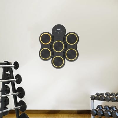 TIM® boxing machine - boxing training Met Led Lampen - boks machine Met Muziek Via Bluetooth - Intelligente bokszak – boksbal – Modern Design - Zwart - 49cm x 37cm x 8cm