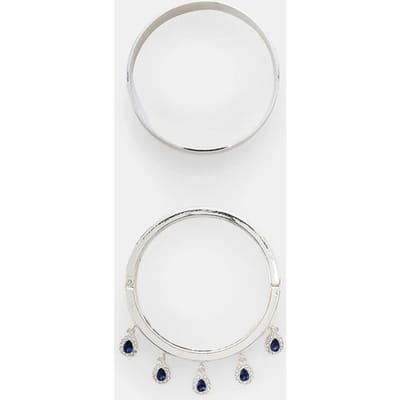 Stradivarius Set van 2 armbanden met charms  Grijs OS