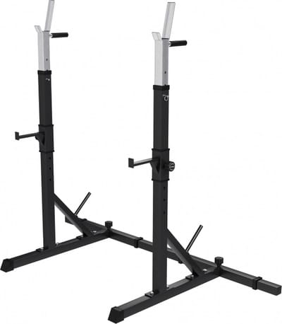 Gorilla Sports verstelbaar Squat Rack - Haltersteunen - Met Dipsteunen en safety spotters
