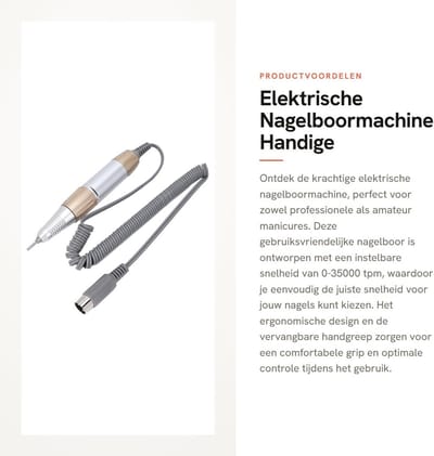 Dailygoods - Elektrische Nagelboormachine - Handige Nagelboor - Draagbaar en Krachtig - 35000 Tpm - Professionele Nagelverzorging - Voor Thuisgebruik