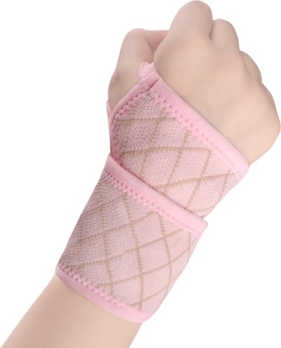U Fit One 1 Stuk Beide Polsbrace - Wrap - Polsbandage - Polsbescherming - Bij Carpaal Tunnel Syndroom en RSI - Roze